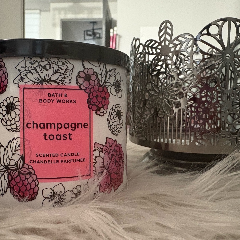 Bath & Body Works Pewter colour Candle Holder